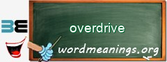 WordMeaning blackboard for overdrive